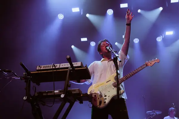 The Wombats indie rock band performing live on stage